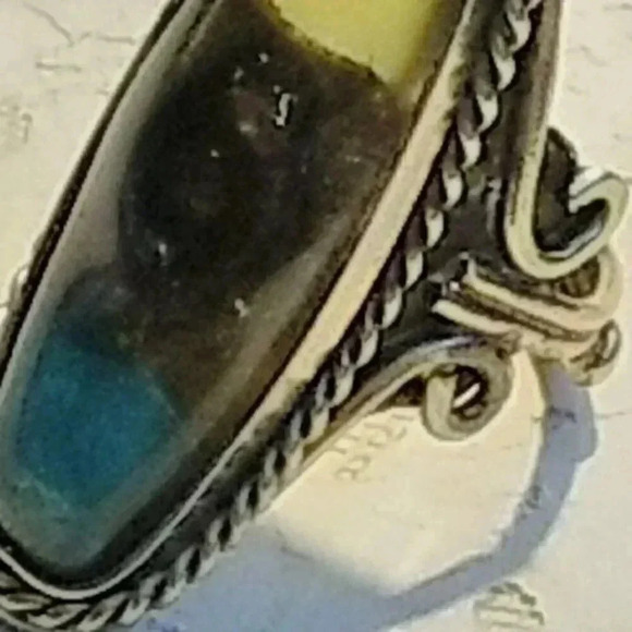 Artisan Peruvian Fused Art Glass Handmade Ring - Picture 7 of 7